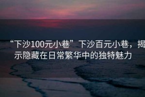 “下沙100元小巷”下沙百元小巷，揭示隱藏在日常繁華中的獨特魅力