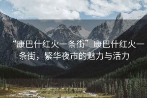 “康巴什紅火一條街”康巴什紅火一條街，繁華夜市的魅力與活力