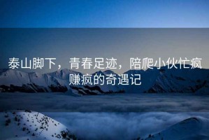 泰山腳下，青春足跡，陪爬小伙忙瘋賺瘋的奇遇記