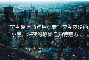 “萍鄉(xiāng)晚上10點后小巷”萍鄉(xiāng)夜晚的小巷，深夜的靜謐與獨特魅力