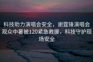科技助力演唱會(huì)安全，謝霆鋒演唱會(huì)觀眾中暑被120緊急救援，科技守護(hù)現(xiàn)場(chǎng)安全