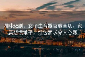 湖畔悲劇，女子生育器官遭全切，家屬悲憤難平，紅包索求令人心寒