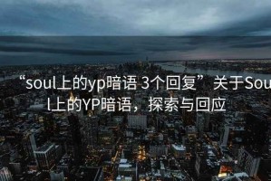 “soul上的yp暗語(yǔ) 3個(gè)回復(fù)”關(guān)于Soul上的YP暗語(yǔ)，探索與回應(yīng)