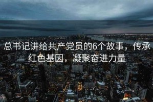 總書記講給共產(chǎn)黨員的6個故事，傳承紅色基因，凝聚奮進(jìn)力量