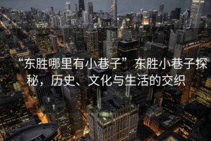 “東勝哪里有小巷子”東勝小巷子探秘，歷史、文化與生活的交織