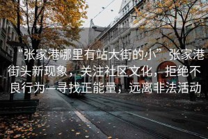 “張家港哪里有站大街的小”張家港街頭新現(xiàn)象，關注社區(qū)文化，拒絕不良行為—尋找正能量，遠離非法活動