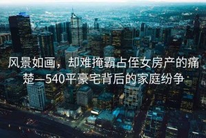 風(fēng)景如畫，卻難掩霸占侄女房產(chǎn)的痛楚—540平豪宅背后的家庭紛爭