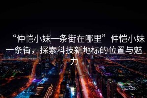 “仲愷小妹一條街在哪里”仲愷小妹一條街，探索科技新地標(biāo)的位置與魅力