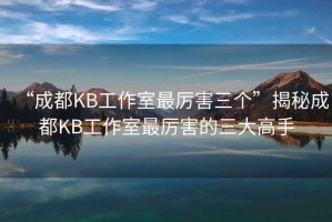 “成都KB工作室最厲害三個(gè)”揭秘成都KB工作室最厲害的三大高手