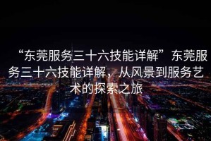 “東莞服務(wù)三十六技能詳解”東莞服務(wù)三十六技能詳解，從風(fēng)景到服務(wù)藝術(shù)的探索之旅