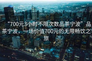 “700元3小時(shí)不限次數(shù)品茶寧波”品茶寧波，一場(chǎng)價(jià)值700元的無限暢飲之旅