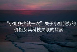 “小姐多少錢一次”關于小姐服務的價格及其科技關聯(lián)的探索