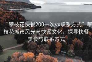 “攀枝花快餐200一次vx聯(lián)系方式”攀枝花城市風(fēng)光與快餐文化，探尋快餐美食與聯(lián)系方式