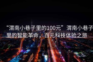 “渭南小巷子里的100元”渭南小巷子里的智能革命，百元科技體驗(yàn)之旅
