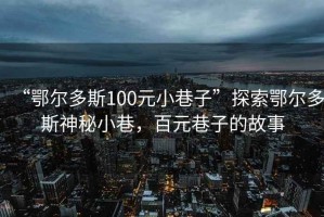 “鄂爾多斯100元小巷子”探索鄂爾多斯神秘小巷，百元巷子的故事