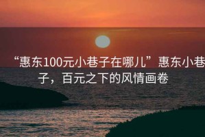 “惠東100元小巷子在哪兒”惠東小巷子，百元之下的風(fēng)情畫卷