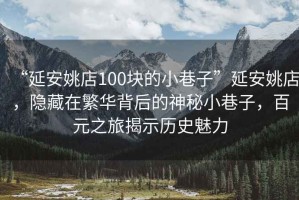 “延安姚店100塊的小巷子”延安姚店，隱藏在繁華背后的神秘小巷子，百元之旅揭示歷史魅力