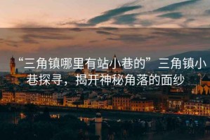 “三角鎮(zhèn)哪里有站小巷的”三角鎮(zhèn)小巷探尋，揭開神秘角落的面紗