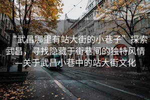 “武昌哪里有站大街的小巷子”探索武昌，尋找隱藏于街巷間的獨(dú)特風(fēng)情—關(guān)于武昌小巷中的站大街文化