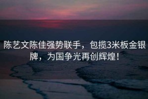 陳藝文陳佳強勢聯(lián)手，包攬3米板金銀牌，為國爭光再創(chuàng)輝煌！