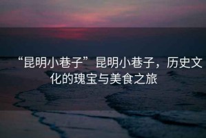 “昆明小巷子”昆明小巷子，歷史文化的瑰寶與美食之旅