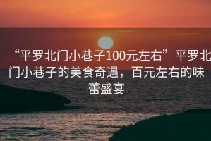 “平羅北門小巷子100元左右”平羅北門小巷子的美食奇遇，百元左右的味蕾盛宴