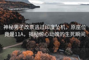 神秘男子改票逃過印度墜機(jī)，原座位竟是11A，揭秘驚心動(dòng)魄的生死瞬間