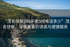 “茂名快餐200半夜500電話多少”茂名快餐，深夜美食的誘惑與便捷服務(wù)