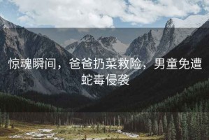 驚魂瞬間，爸爸扔菜救險，男童免遭蛇毒侵襲