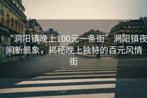 “洞陽鎮(zhèn)晚上100元一條街”洞陽鎮(zhèn)夜間新景象，揭秘晚上獨特的百元風(fēng)情街