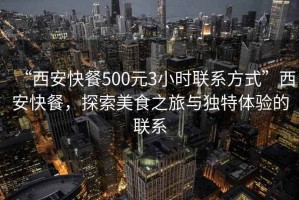 “西安快餐500元3小時聯(lián)系方式”西安快餐，探索美食之旅與獨特體驗的聯(lián)系
