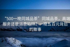 “500一晚同城品茶”同城品茶，高端服務還是消費陷阱？一晚五百元背后的故事