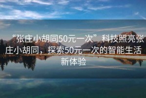 “張莊小胡同50元一次”科技照亮張莊小胡同，探索50元一次的智能生活新體驗
