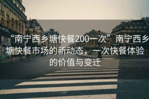 “南寧西鄉(xiāng)塘快餐200一次”南寧西鄉(xiāng)塘快餐市場(chǎng)的新動(dòng)態(tài)，一次快餐體驗(yàn)的價(jià)值與變遷