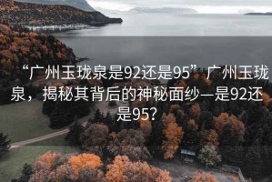 “廣州玉瓏泉是92還是95”廣州玉瓏泉，揭秘其背后的神秘面紗—是92還是95？