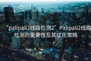 “palipali2線路檢測2”Palipali2線路檢測的重要性及其優(yōu)化策略