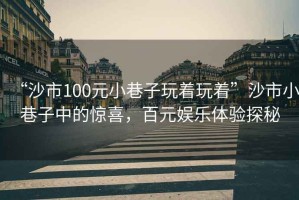 “沙市100元小巷子玩著玩著”沙市小巷子中的驚喜，百元娛樂體驗探秘