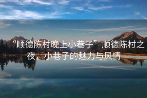 “順德陳村晚上小巷子”順德陳村之夜，小巷子的魅力與風(fēng)情