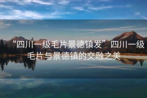 “四川一級毛片景德鎮(zhèn)發(fā)”四川一級毛片與景德鎮(zhèn)的交融之美
