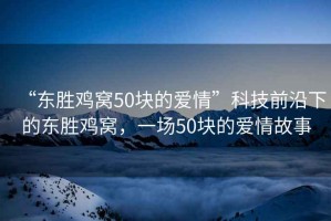 “東勝雞窩50塊的愛情”科技前沿下的東勝雞窩，一場50塊的愛情故事