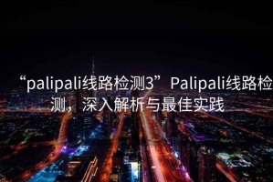 “palipali線路檢測3”Palipali線路檢測，深入解析與最佳實踐