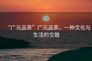“廣元品茶”廣元品茶，一種文化與生活的交融