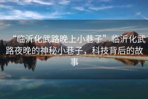 “臨沂化武路晚上小巷子”臨沂化武路夜晚的神秘小巷子，科技背后的故事