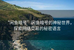 “閑魚暗號(hào)”閑魚暗號(hào)的神秘世界，探索網(wǎng)絡(luò)交易的秘密語言