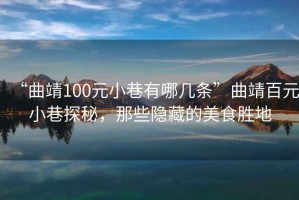 “曲靖100元小巷有哪幾條”曲靖百元小巷探秘，那些隱藏的美食勝地