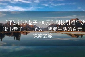 “平沙街小巷子100元”科技引領(lǐng)平沙街小巷子，一場(chǎng)關(guān)于智能生活的百元探索之旅