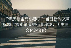 “肇慶哪里有小巷子”當日新聞文章標題，探索肇慶的小巷秘境，歷史與文化的交織