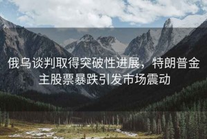 俄烏談判取得突破性進(jìn)展，特朗普金主股票暴跌引發(fā)市場(chǎng)震動(dòng)