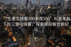“三里屯快餐200半夜500”科技革新下的三里屯快餐，探索夜間餐飲新紀(jì)元
