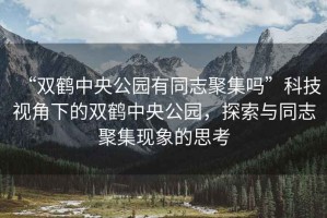 “雙鶴中央公園有同志聚集嗎”科技視角下的雙鶴中央公園，探索與同志聚集現(xiàn)象的思考